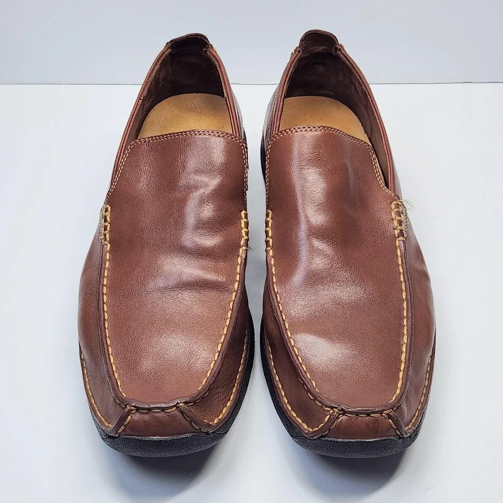 Cole Haan Air Tucker Venetian Shoes Mens Size 10.5 Brown Leather Slip On Loafers